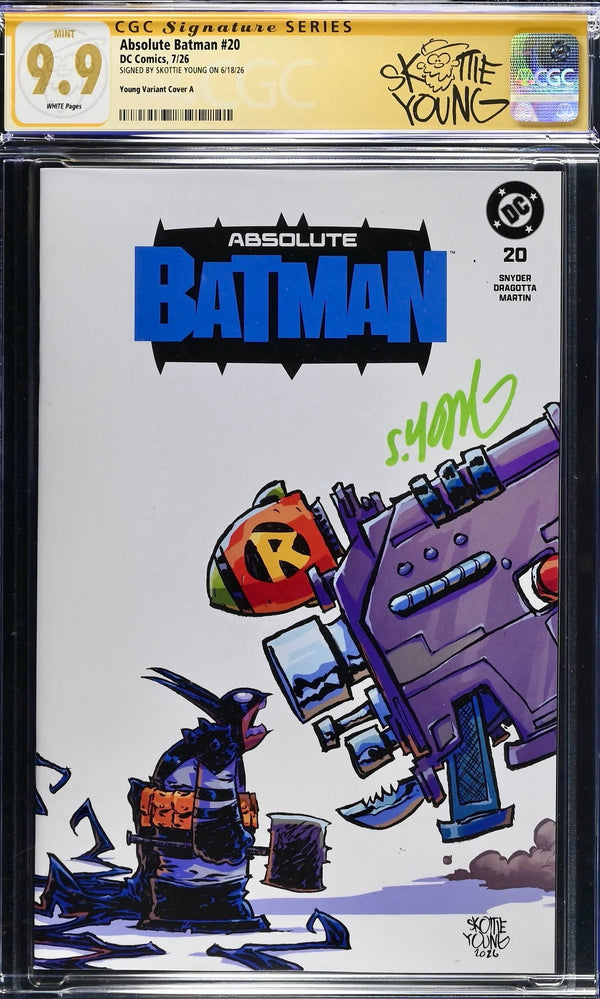 Absolute Batman #20 CGC Sig Series 9.9 SET OF THREE