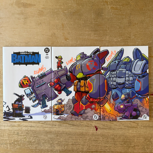 Absolute Batman 20 connecting set signed in NEON ORANGE