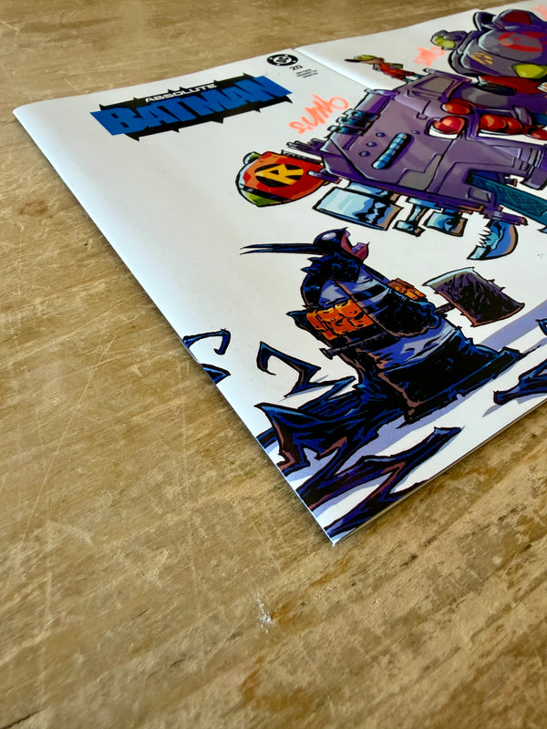 Absolute Batman 20 connecting set signed in NEON ORANGE