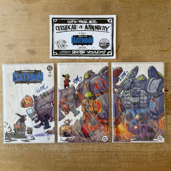 Absolute Batman 20 connecting set signed in DARK BLUE