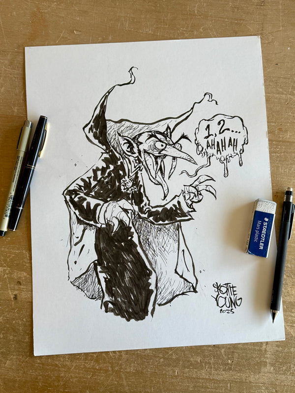 The Count 11x14 Daily Sketch