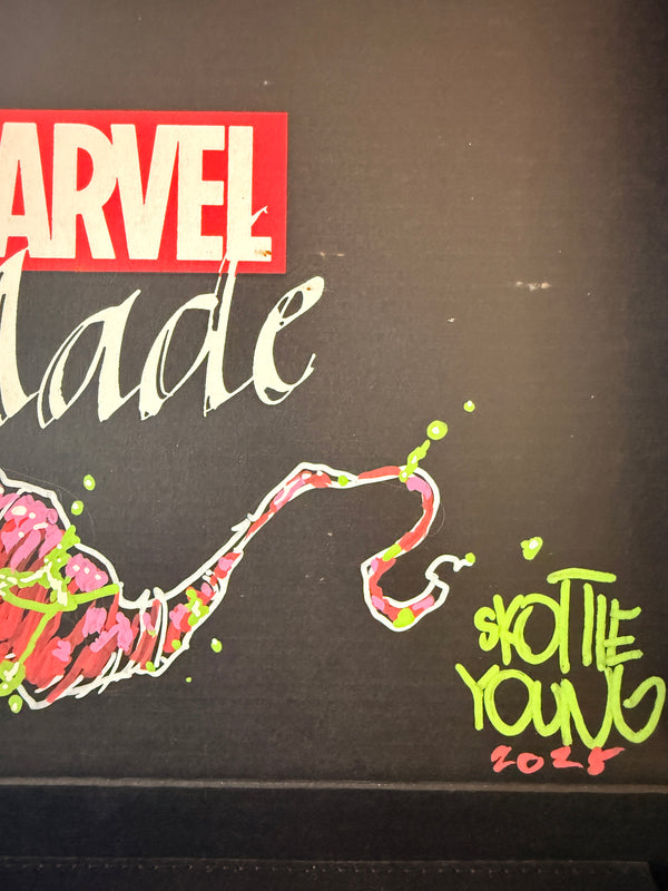 Marvel Made Skottie Young Pin set with Original full color Venom paint sketch