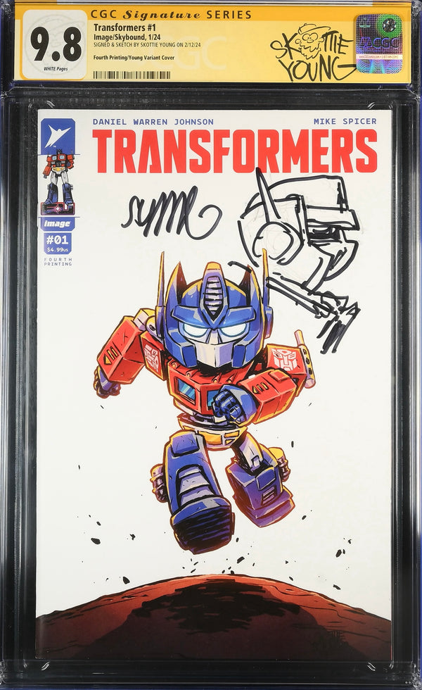Transformers #1 (4th Printing) with Remark CGC Sig Series 9.8