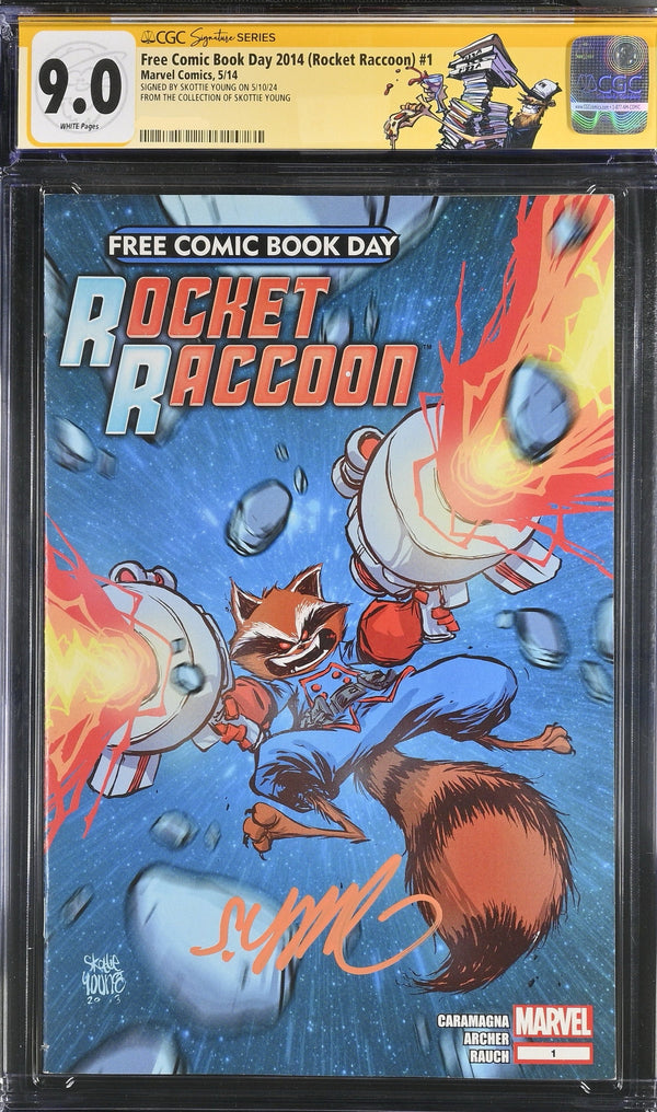 The Personal Collection of Skottie Young- Rocket Raccoon Free Comic Book Day CGC 9.0