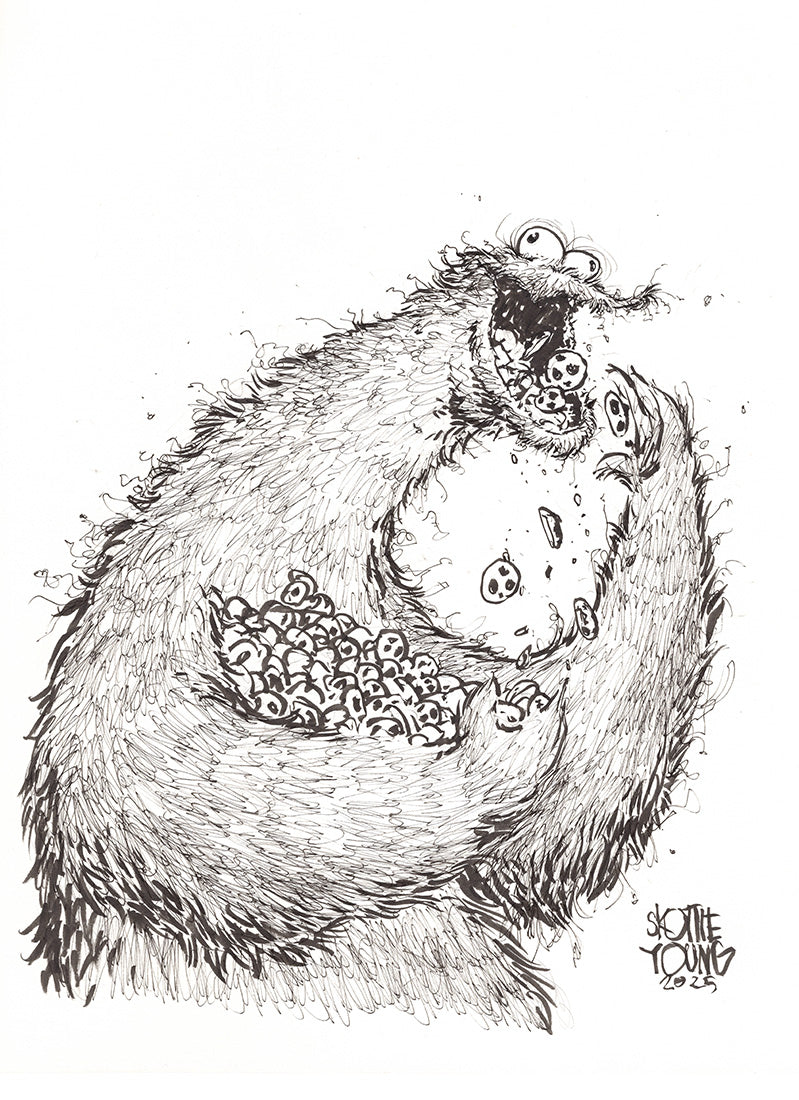 sketches of monsters Cookie Monster 11x14 Daily Sketch – Stupid Fresh Mess