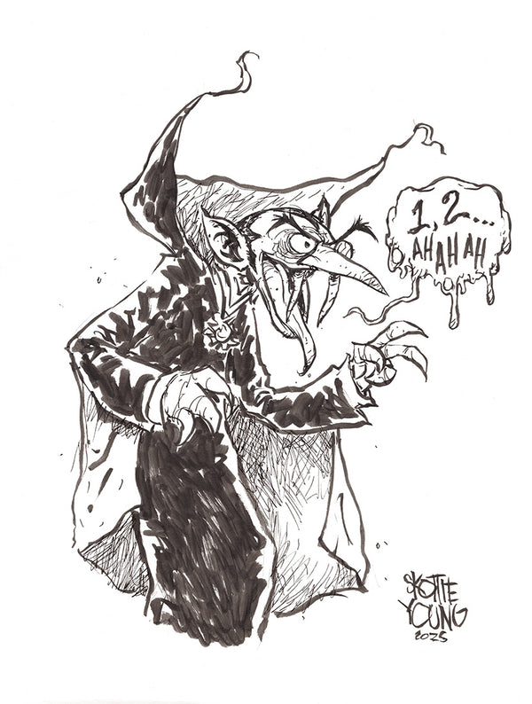 The Count 11x14 Daily Sketch